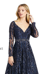 3 of 5 Mac Duggal 67113D Dress Midnight-Blue