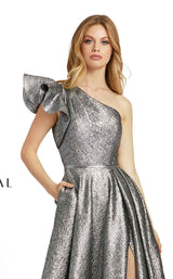 4 of 7 Mac Duggal 67297D Dress Platinum