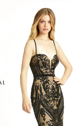 3 of 5 Mac Duggal 67353D Dress Black-Nude