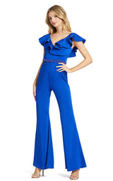 1 of 3 Mac Duggal 67384D Jumpsuit Royal