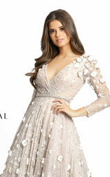 3 of 5 Mac Duggal 67387D Dress Beige-Blush