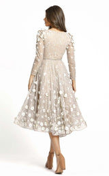 2 of 5 Mac Duggal 67387D Dress Beige-Blush