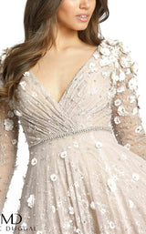 5 of 5 Mac Duggal 67387D Dress Beige-Blush