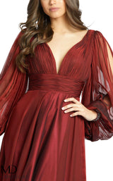 5 of 5 Mac Duggal 67414D Dress Garnet