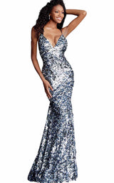 1 of 4 Jovani 67448 Blue