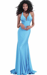 5 of 28 Jovani 67473 Powder Blue