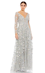 2 of 4 Mac Duggal 67483D Dress Platinum