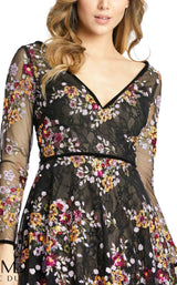 5 of 5 Mac Duggal 67499D Dress Black-Multi