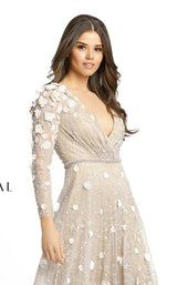 6 of 9 Mac Duggal 67503D Dress Ivory-Nude