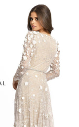 8 of 9 Mac Duggal 67503D Dress Ivory-Nude