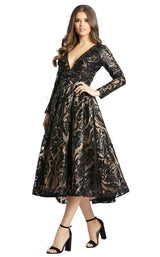 1 of 3 Mac Duggal 67529D Dress Black-Nude