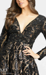 3 of 3 Mac Duggal 67529D Dress Black-Nude
