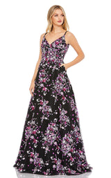 1 of 3 Mac Duggal 67560 Dress Black-Multi