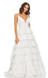 1 of 3 Mac Duggal 67564 Dress Ivory-Gold