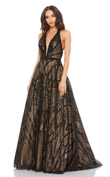 1 of 3 Mac Duggal 67583 Black-Nude