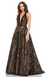 1 of 3 Mac Duggal 67583M Dress Black-Nude