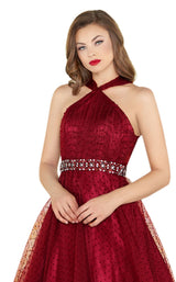 7 of 12 Mac Duggal 67663R Burgundy