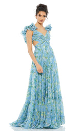 2 of 5 Mac Duggal 67803 Dress Blue-Multi