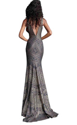 6 of 12 Jovani 67844 Navy/Gold