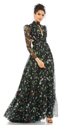 1 of 3 Mac Duggal 67942 Dress Black-Floral