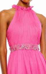 5 of 6 Mac Duggal 68029 Dress Hot-Pink