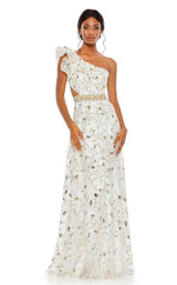 2 of 6 Mac Duggal 68032 Dress Ivory-Gold