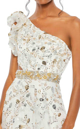 6 of 6 Mac Duggal 68032 Dress Ivory-Gold