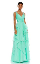 1 of 6 Mac Duggal 68035 Dress Aqua