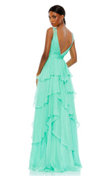 3 of 6 Mac Duggal 68035 Dress Aqua