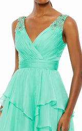 5 of 6 Mac Duggal 68035 Dress Aqua