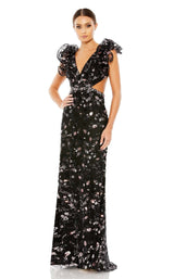 1 of 3 Mac Duggal 68043 Dress Black-Pink