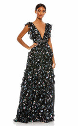 2 of 6 Mac Duggal 68090 Dress Black-Multi