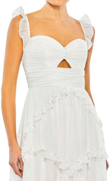 6 of 6 Mac Duggal 68093 Dress White