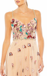 3 of 3 Mac Duggal 68110 Dress Nude-Multi