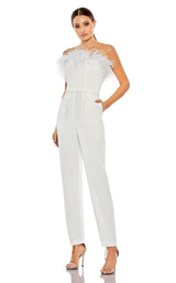 2 of 6 Mac Duggal 68146 Jumpsuit White