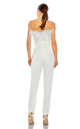 4 of 6 Mac Duggal 68146 Jumpsuit White