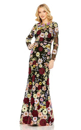 1 of 3 Mac Duggal 68201 Dress Black-Multi