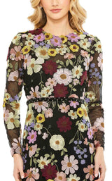 3 of 3 Mac Duggal 68201 Dress Black-Multi