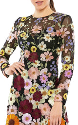 2 of 3 Mac Duggal 68202 Dress Black-Multi