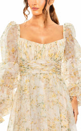 2 of 3 Mac Duggal 68288 Dress White-Multi