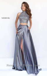 5 of 8 Sherri Hill 11330 Gun Metal