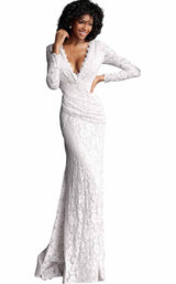 4 of 24 Jovani 68407 Off White