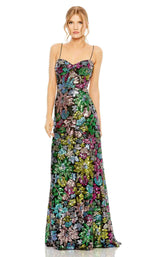 1 of 3 Mac Duggal 68510 Dress Black-Multi