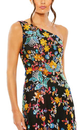 4 of 6 Mac Duggal 68515 Dress Black-Multi