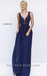 4 of 4 Sherri Hill 50255 Navy