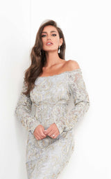 5 of 8 Jovani 68777 Dress Silver-Gold