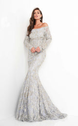 1 of 8 Jovani 68777 Dress Silver-Gold