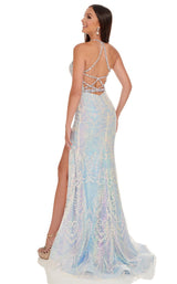 4 of 12 Rachel Allan 70003 Dress Light-Blue-Iridescent