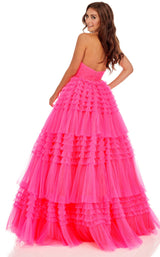 3 of 8 Rachel Allan 70005 Dress Hot-Pink