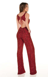 4 of 8 Rachel Allan 70010 Jumpsuit Red